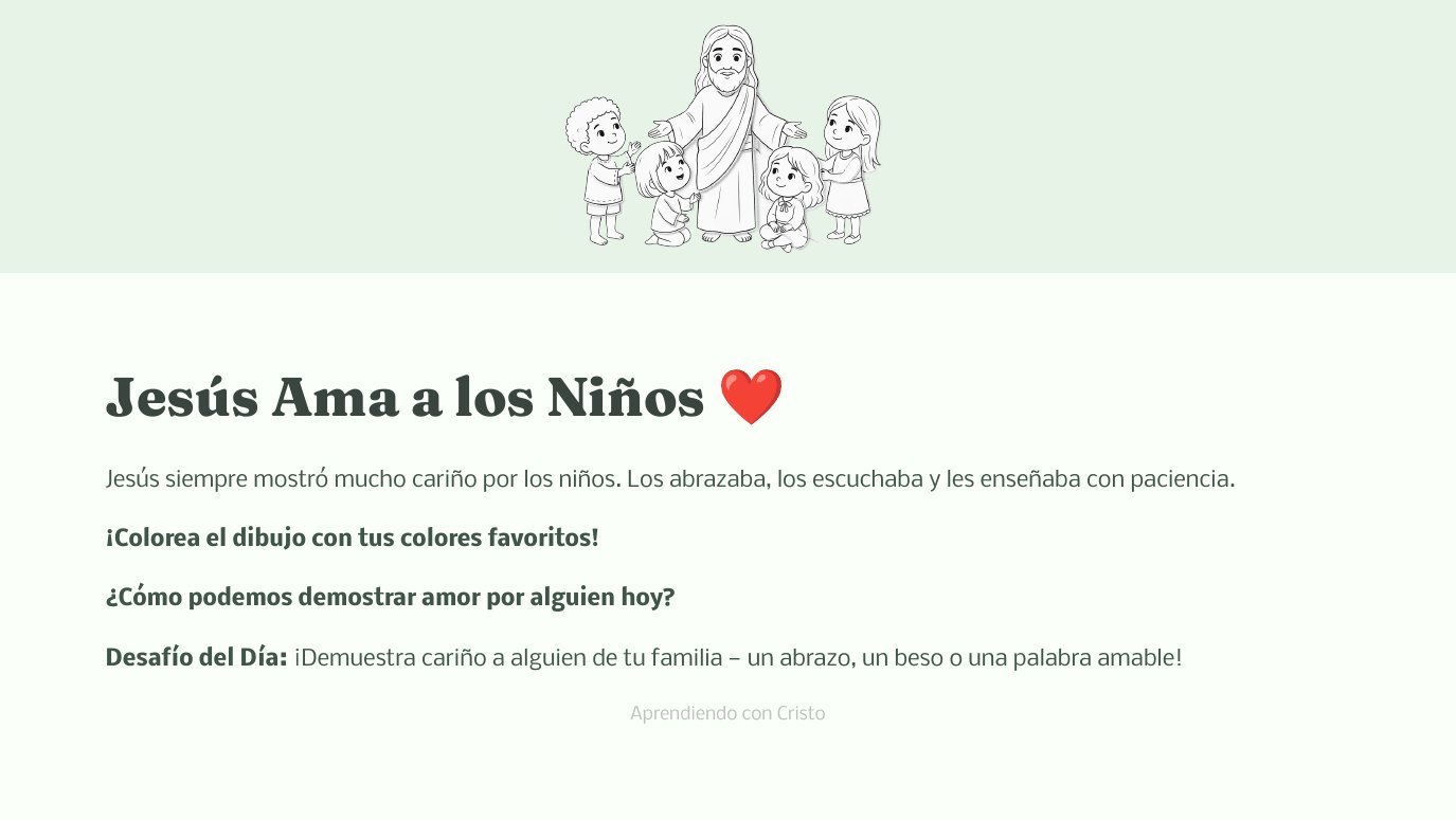 Actividad Jesús ama a los niños
